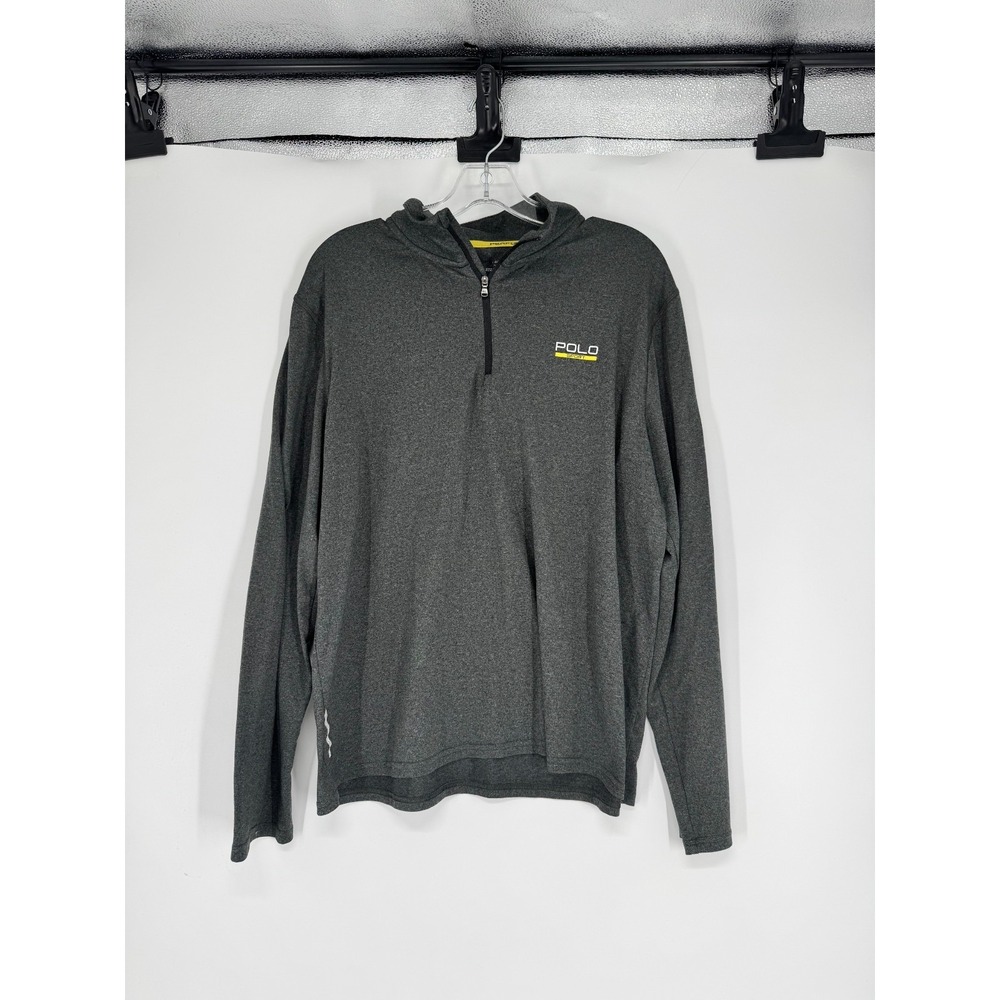 Polo Sport Ralph Lauren Performance Mens Large ThermoVent Quarter 1/4 Zip Grey